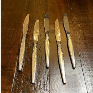 Oneida Venetia Dinner Knives Set of 5 Community Stainless Flatware Replacement